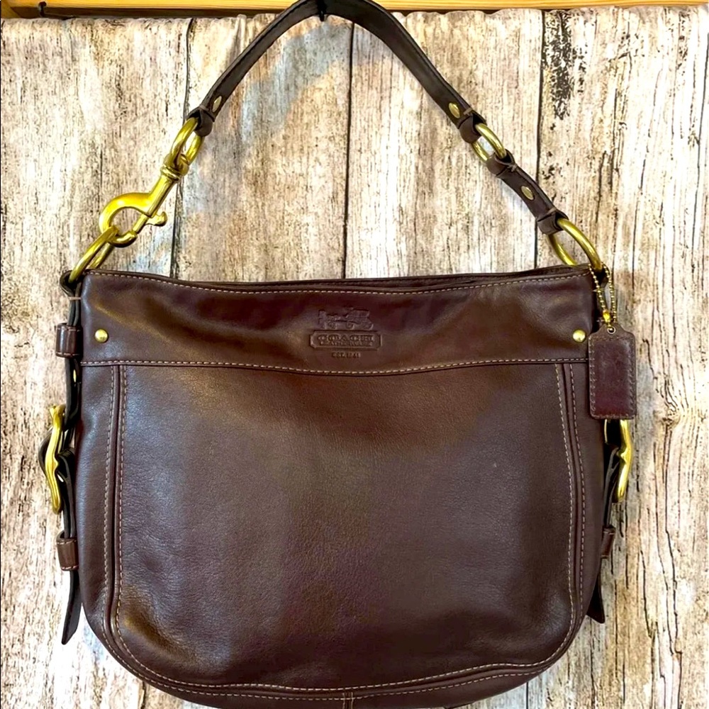 Coach Leather Zoe Hobo Bag